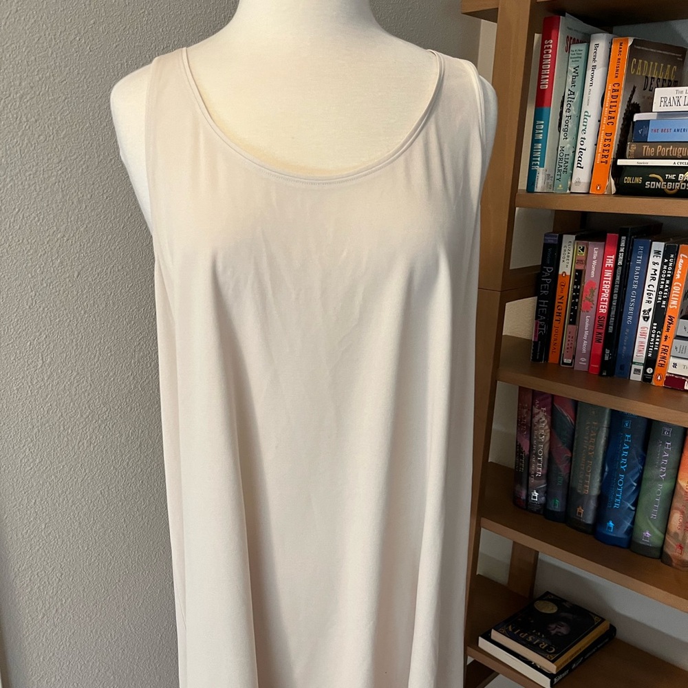 Stretch Silk Jersey Scoop Neck Tank